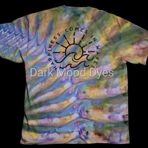 Tie-Dye T-Shirt with Happiness Graphic